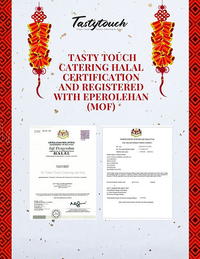 Tasty Touch Catering Certification
